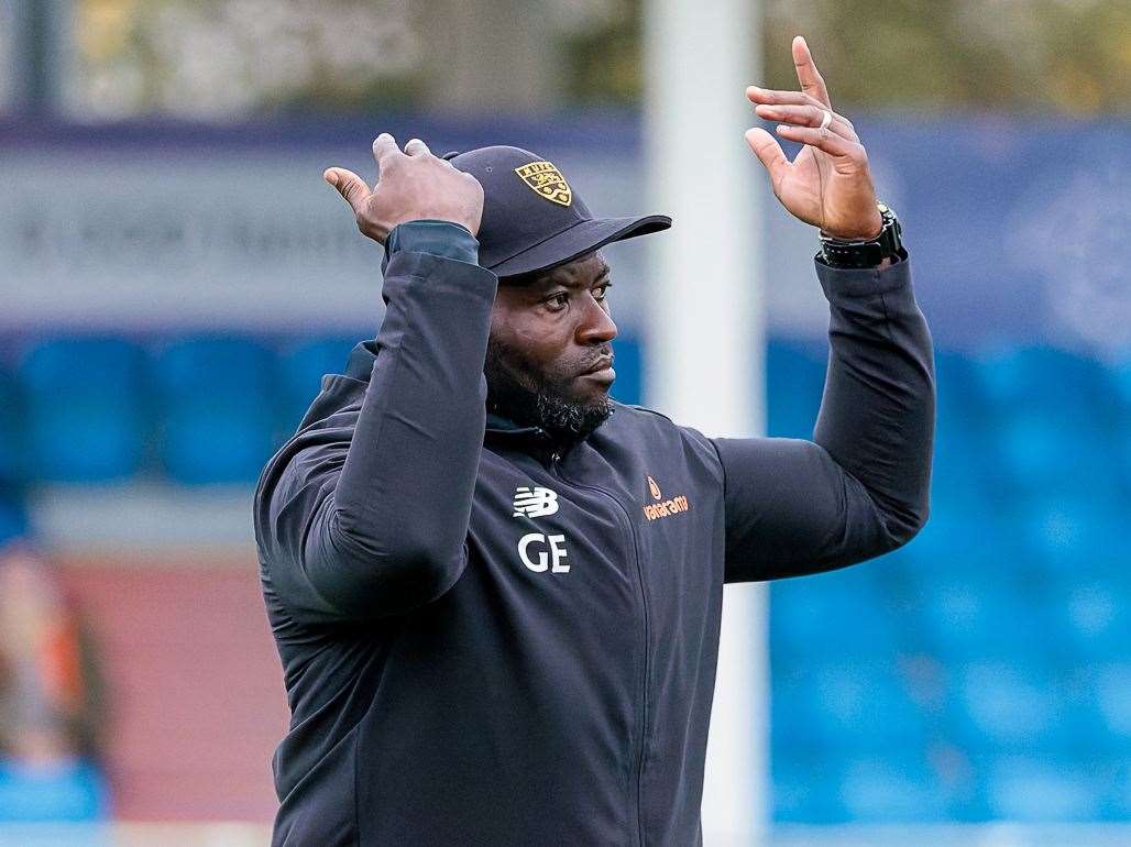 Maidstone United manager George Elokobi. Picture: Helen Cooper