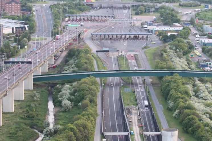 The new gantries will house the technology behind the new Dart Charge system.