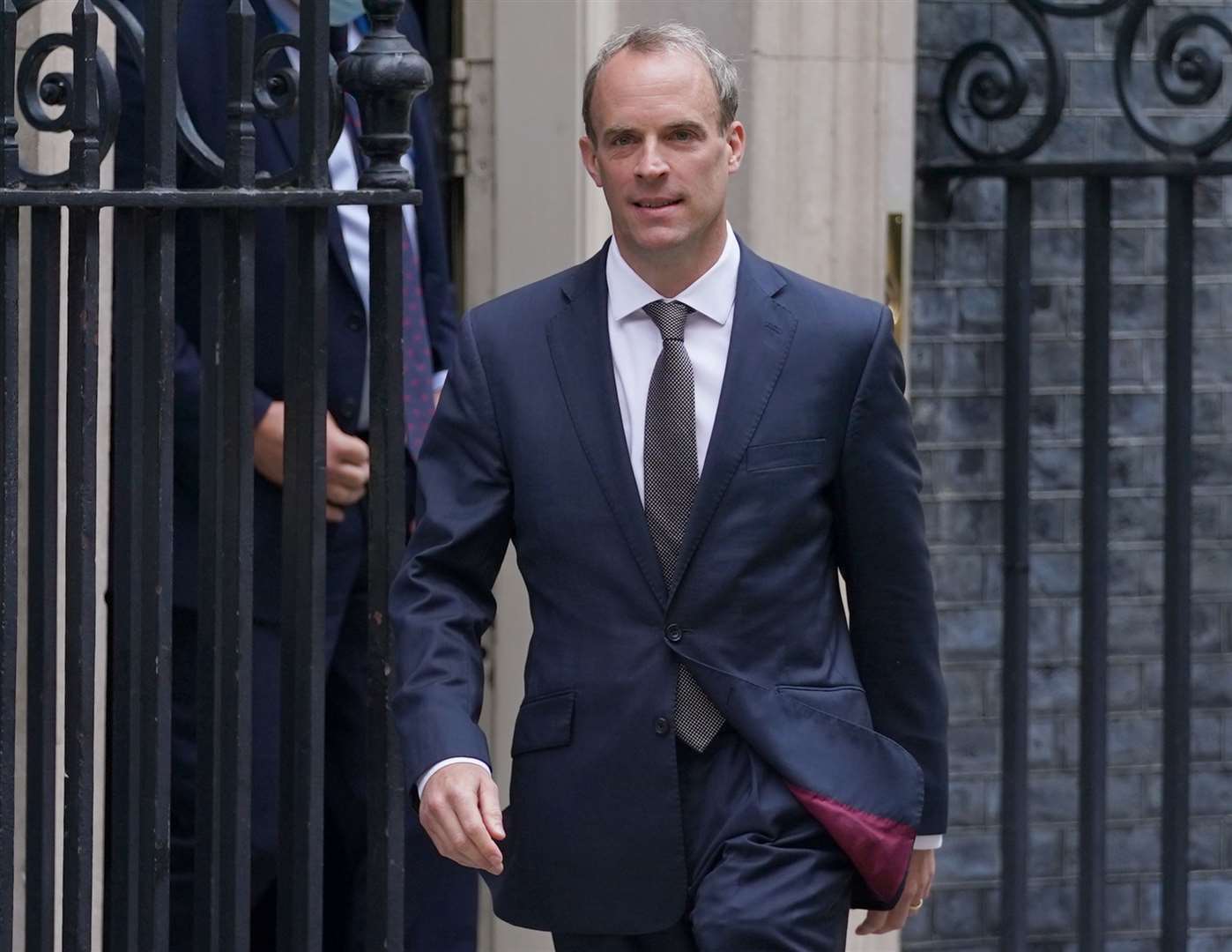 Dominic Raab leaving Downing Street (PA)