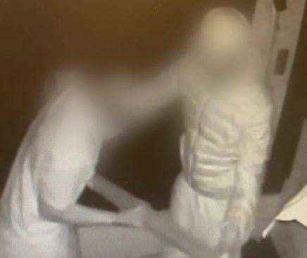 The two men were caught on CCTV. Picture: Mark Penrose