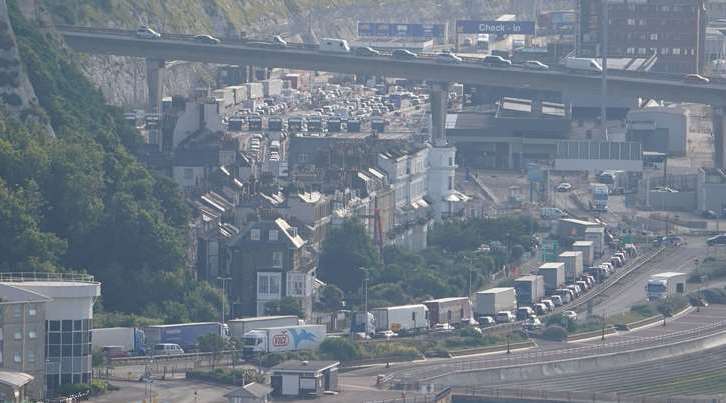 Traffic at the Port of Dover. Picture: Gareth Fuller/PA