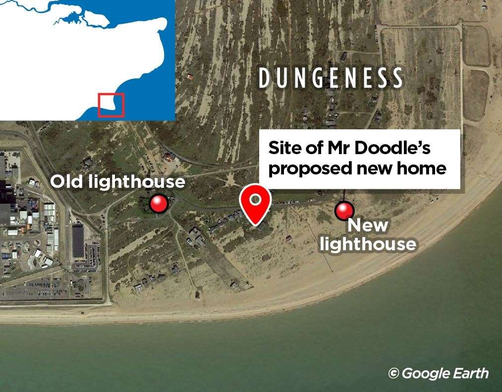 The home is situated by the sea in Dungeness