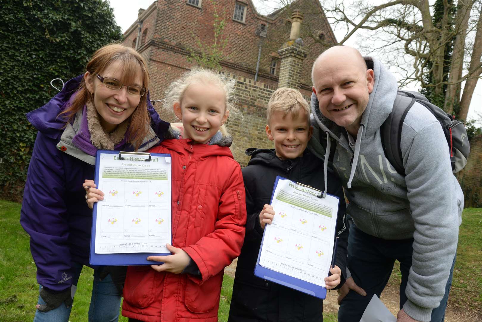 Lisa and John Weller and their children Amelia and Ryan, both eight, enjoyed the Easter egg trail