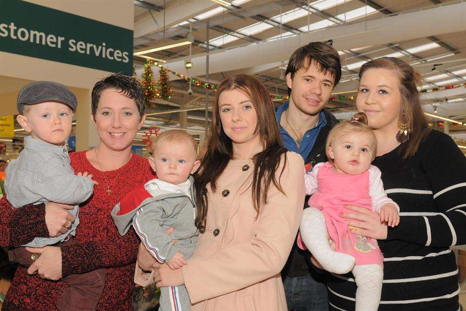 The winner and runners-up of last year's Sheppey's cute kids contest