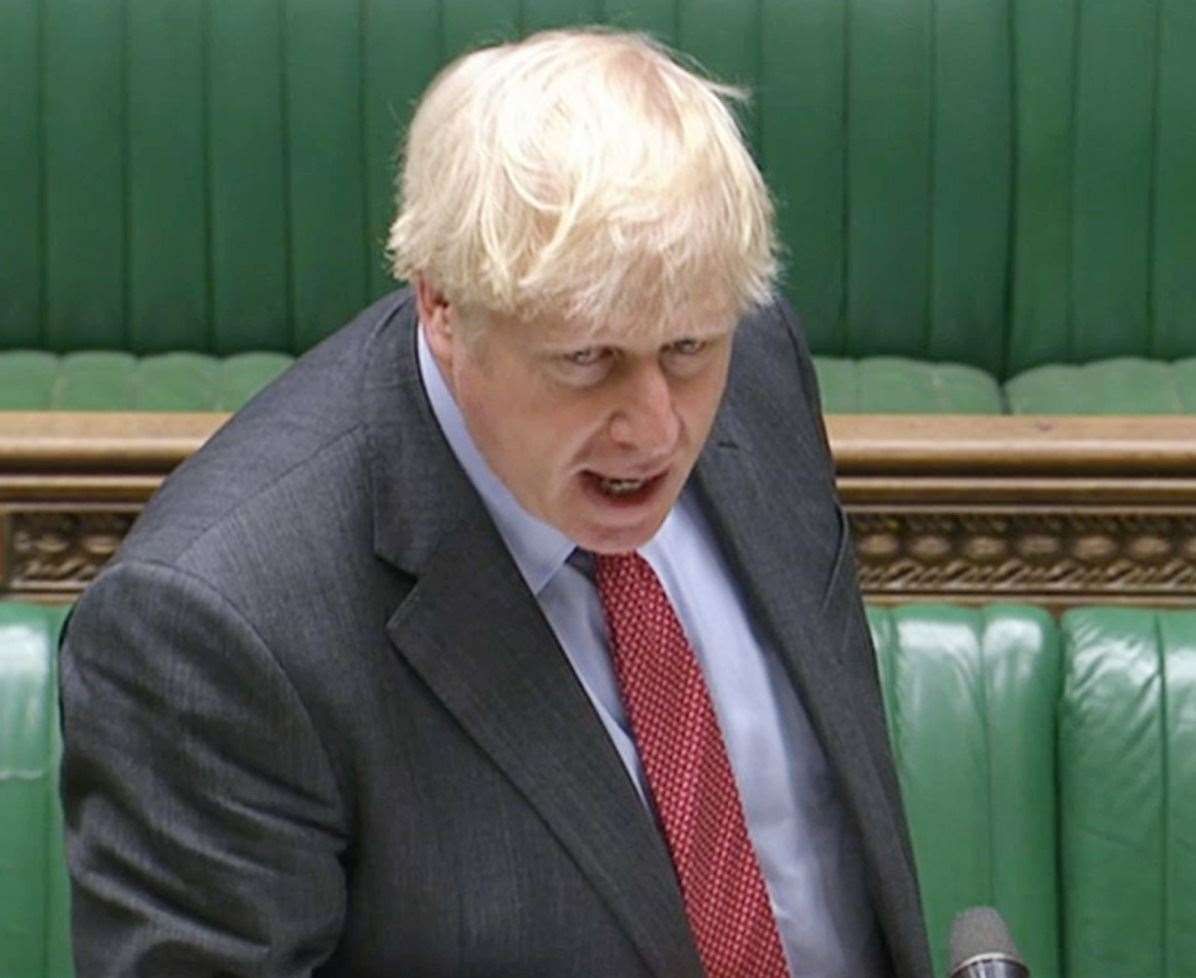 Boris Johnson said the UK has reached a ‘perilous turning point’ (House of Commons/PA)