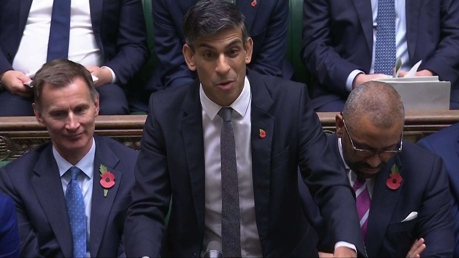 Rishi Sunak speaking during his final Prime Minister’s Questions as Conservative party leader (House of Commons/UK Parliament/PA)