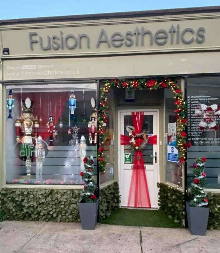 The Fusioni Asethetics Christmas display