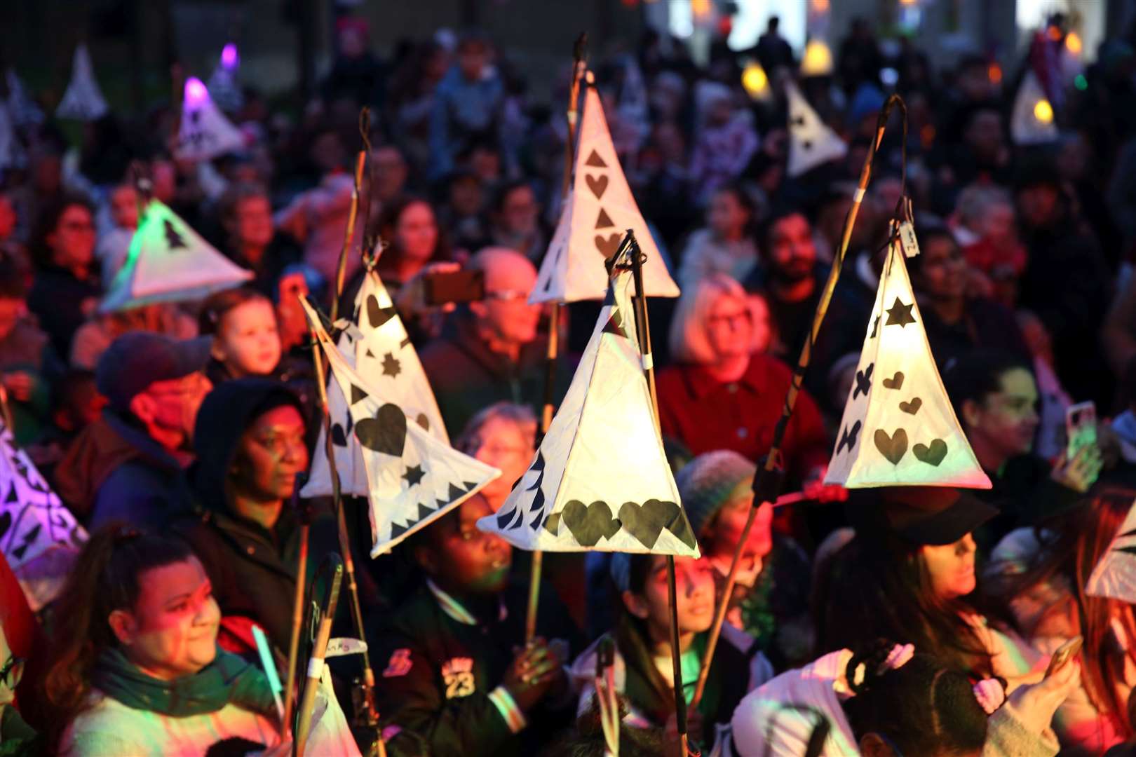 Children took part in the lantern parade in partnership with Same Sky