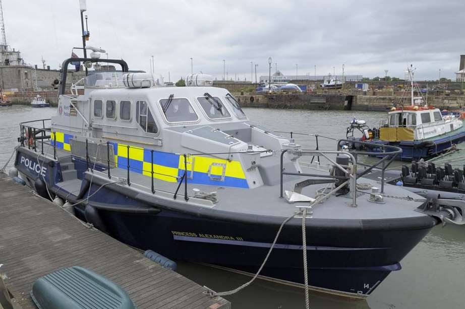 The police launch, when it first came to Sheerness Docks