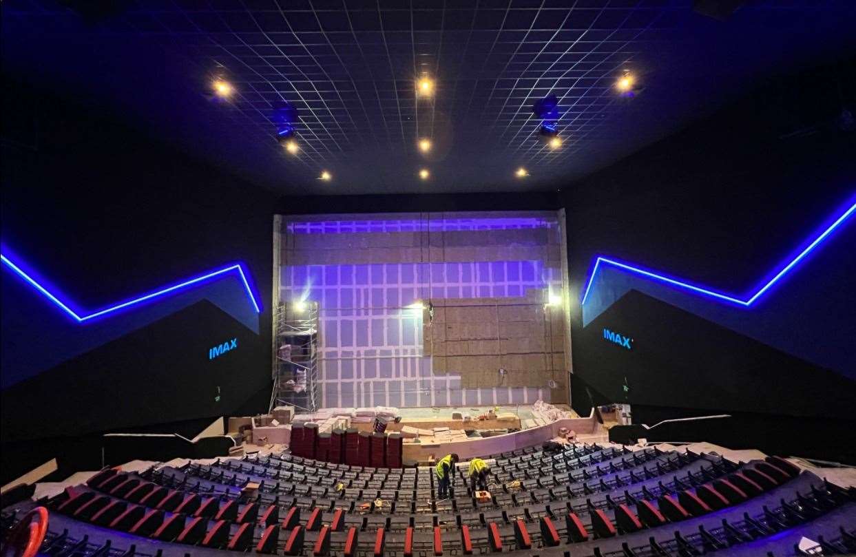 Ashford's IMAX screen is taking shape. Picture: Cineworld Ashford