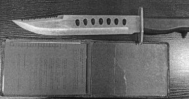 A knife seized by police at a school (Metropolitan Police/PA)