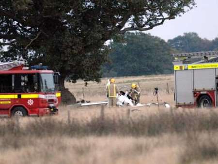 Emergency services at the scene of the crash. Picture: GARY BROWNE