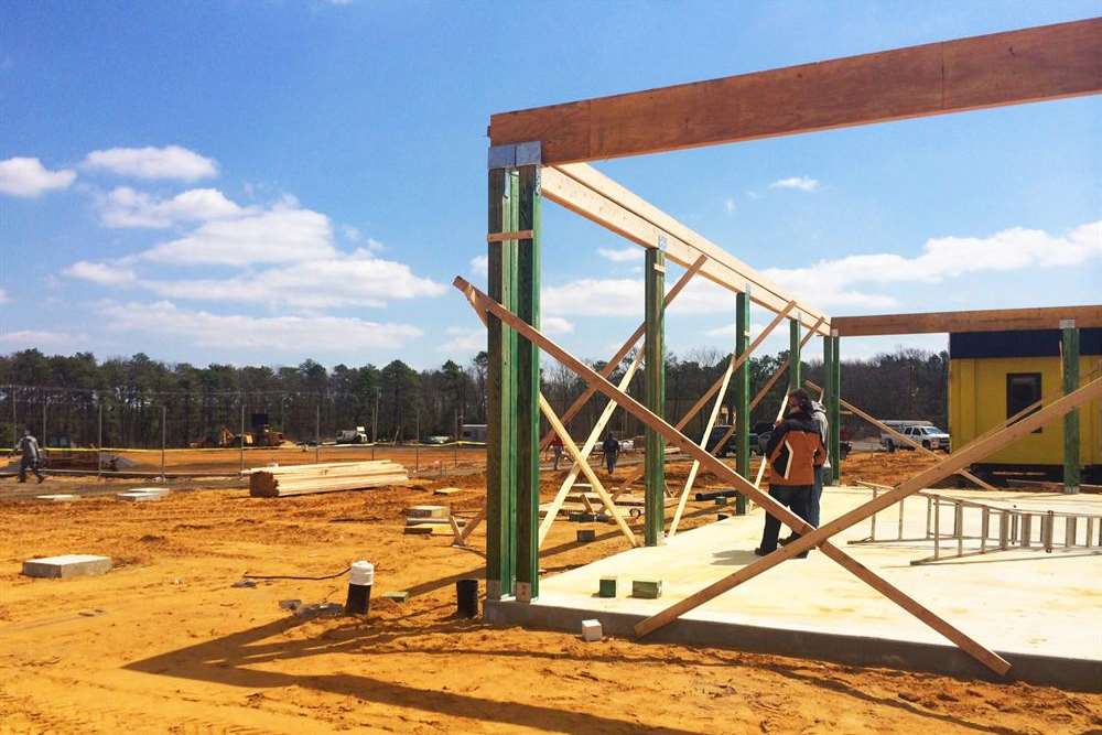 Construction work underway at the Diggerland USA site in West Berlin, New Jersey