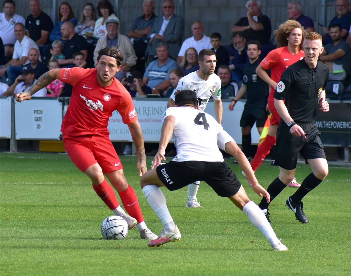 Darren Oldaker playing for Hythe Town Picture: Randolph File