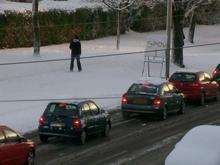 Snow sign on A2