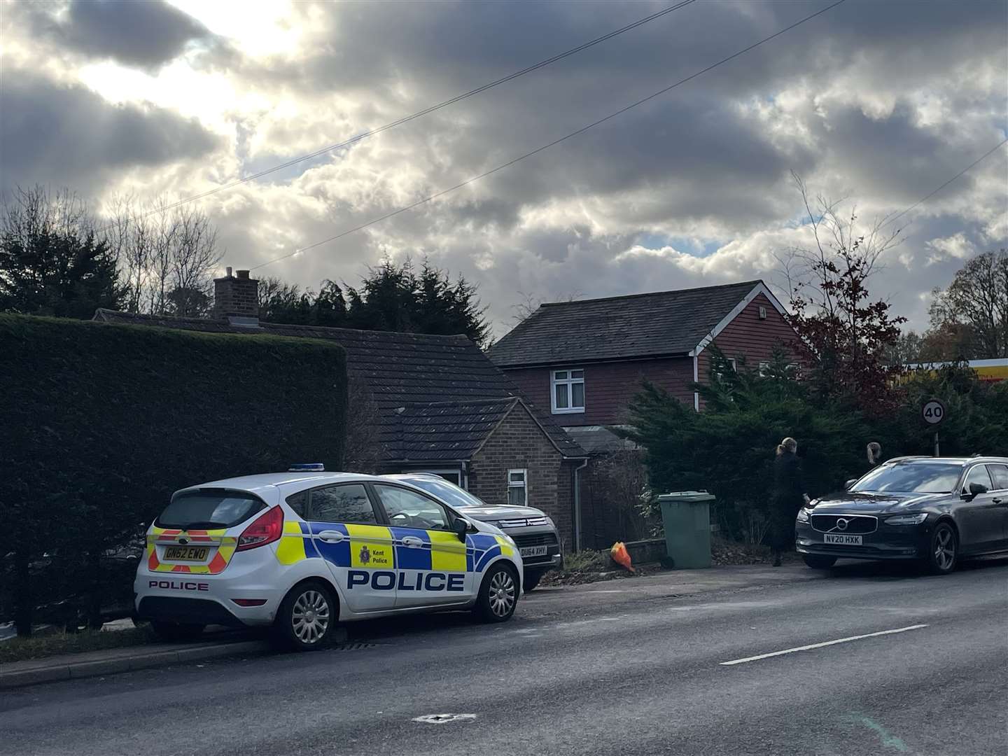 Police at Alexandra Morgan's home in Sissinghurst