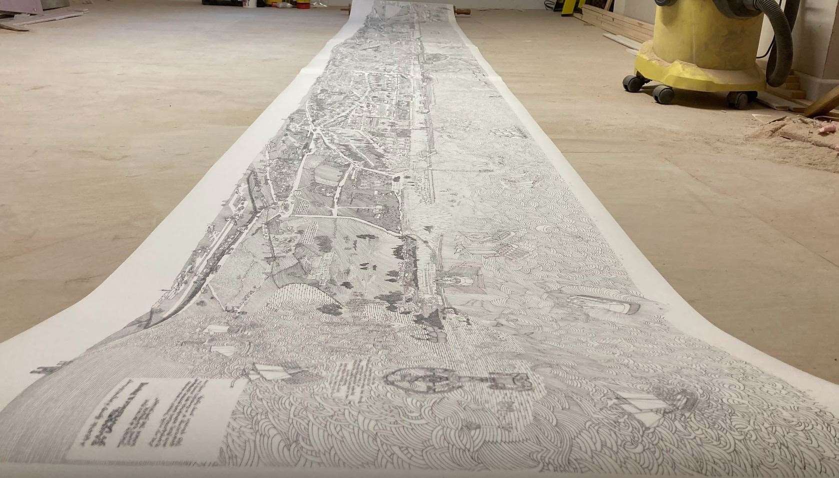 The 5.5 metre scroll took artist Dave Smith seven years to complete