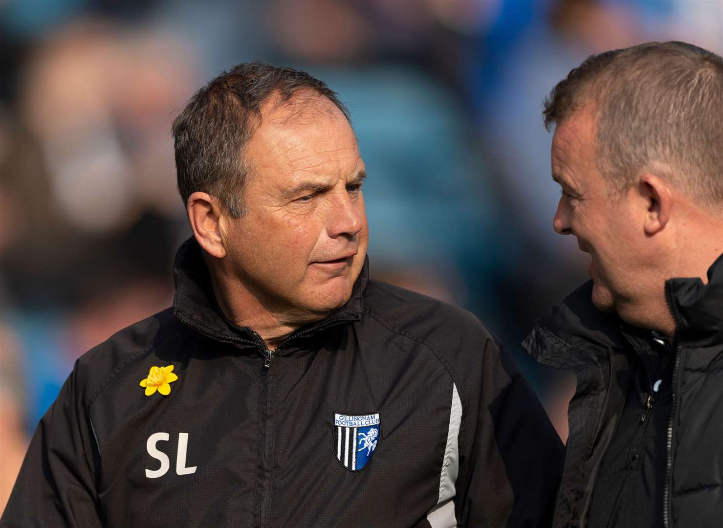 Gillingham manager Steve Lovell with assistant Mark Patterson Picture: Ady Kerry