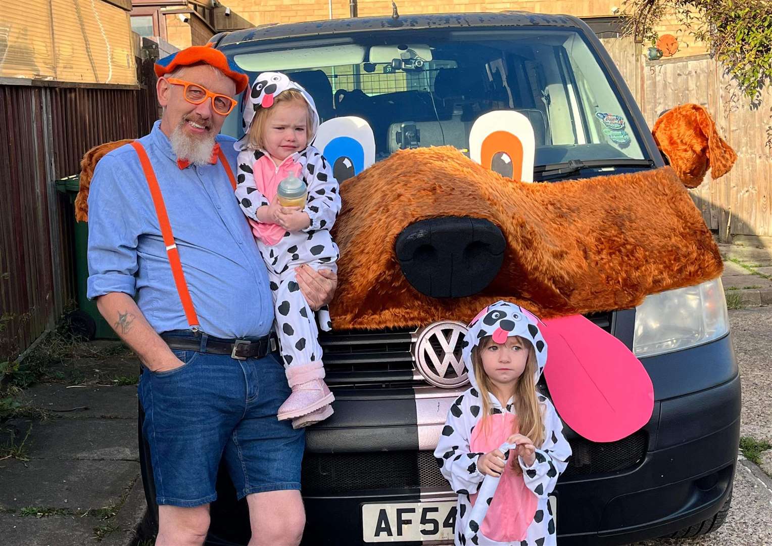 Brendan Seal and his daughters Isla, three and Bonnie, eighteen months enjoyed the day