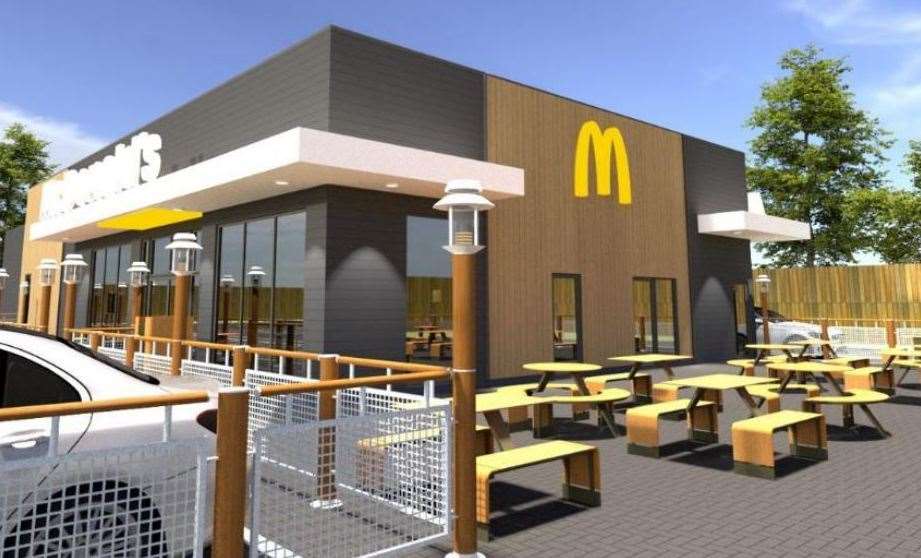 An illustrative image of the proposed drive-thru McDonald's restaurant in Manston Road, Ramsgate. Picture: McDonald's