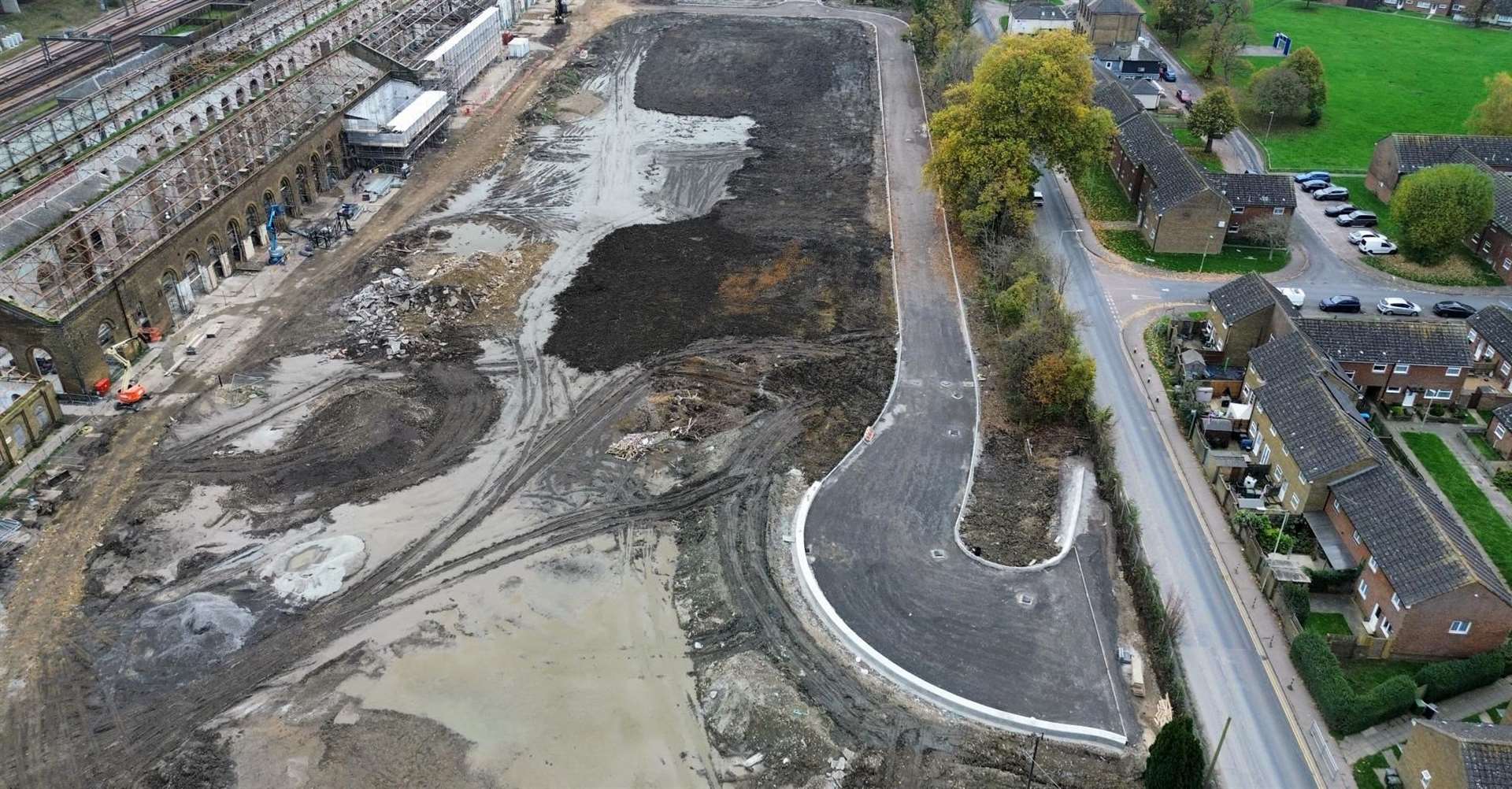 A new access road is being constructed on the Newtown site. Picture: Nicholas Cane