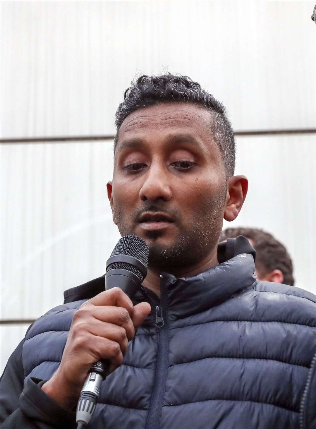 Chandima Daniel, father of Tashan Daniel, who was stabbed at Hillingdon station whilst on his way to an Arsenal game. (Steve Parsons/PA)