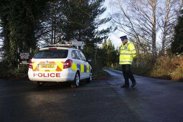 Police have closed the road