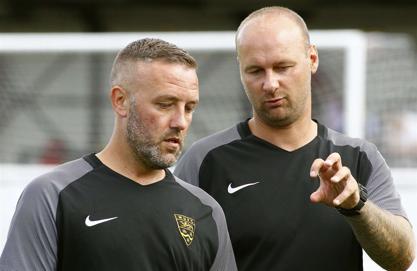 Maidstone boss Jay Saunders with new No.2 Steve Watt Picture: Sean Aidan