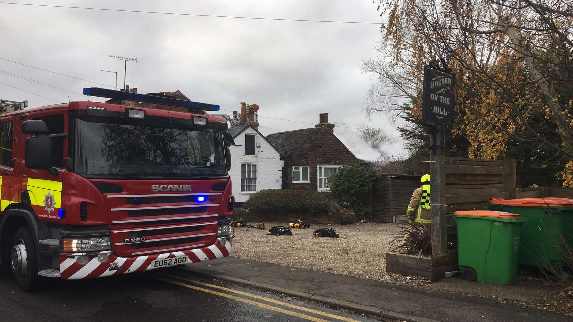 The fire started in the kitchen