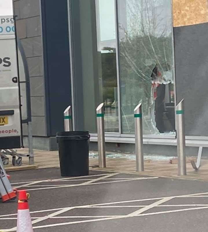 The John Lewis department store in Ashford was targeted. Photo: Corinne Hussain