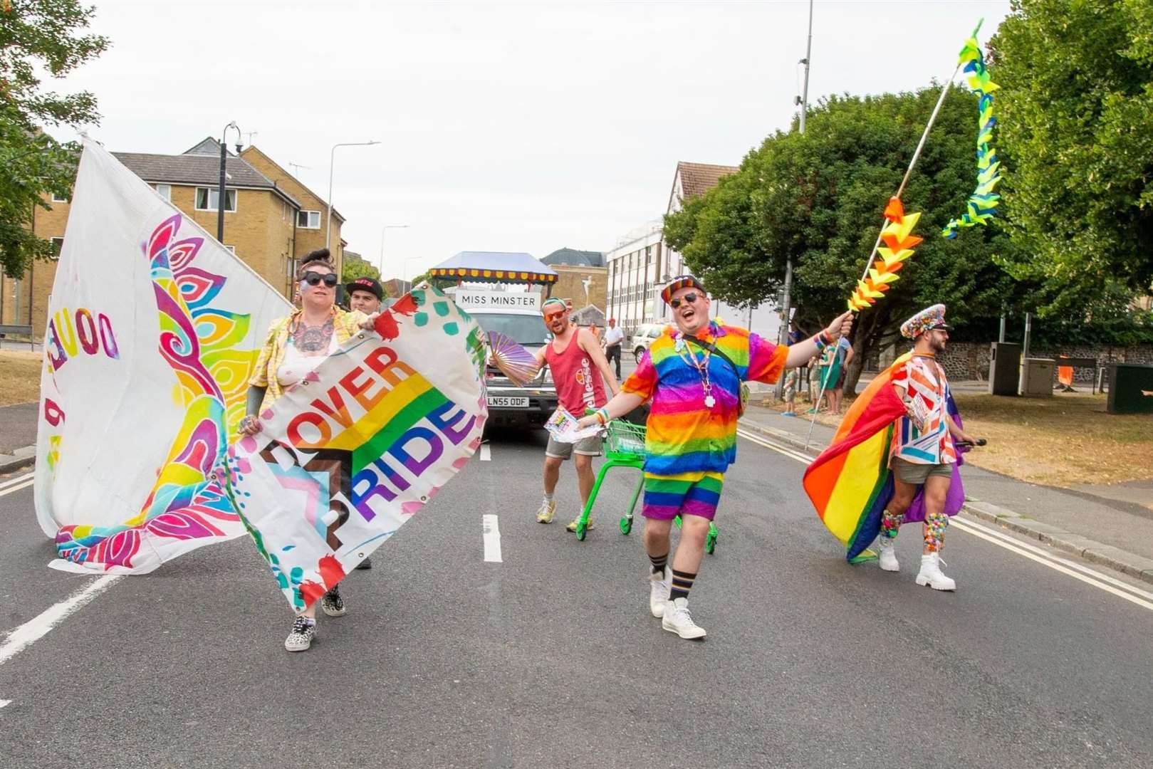 Dover Pride participating in this year's procession.  Photo: Susan Preston