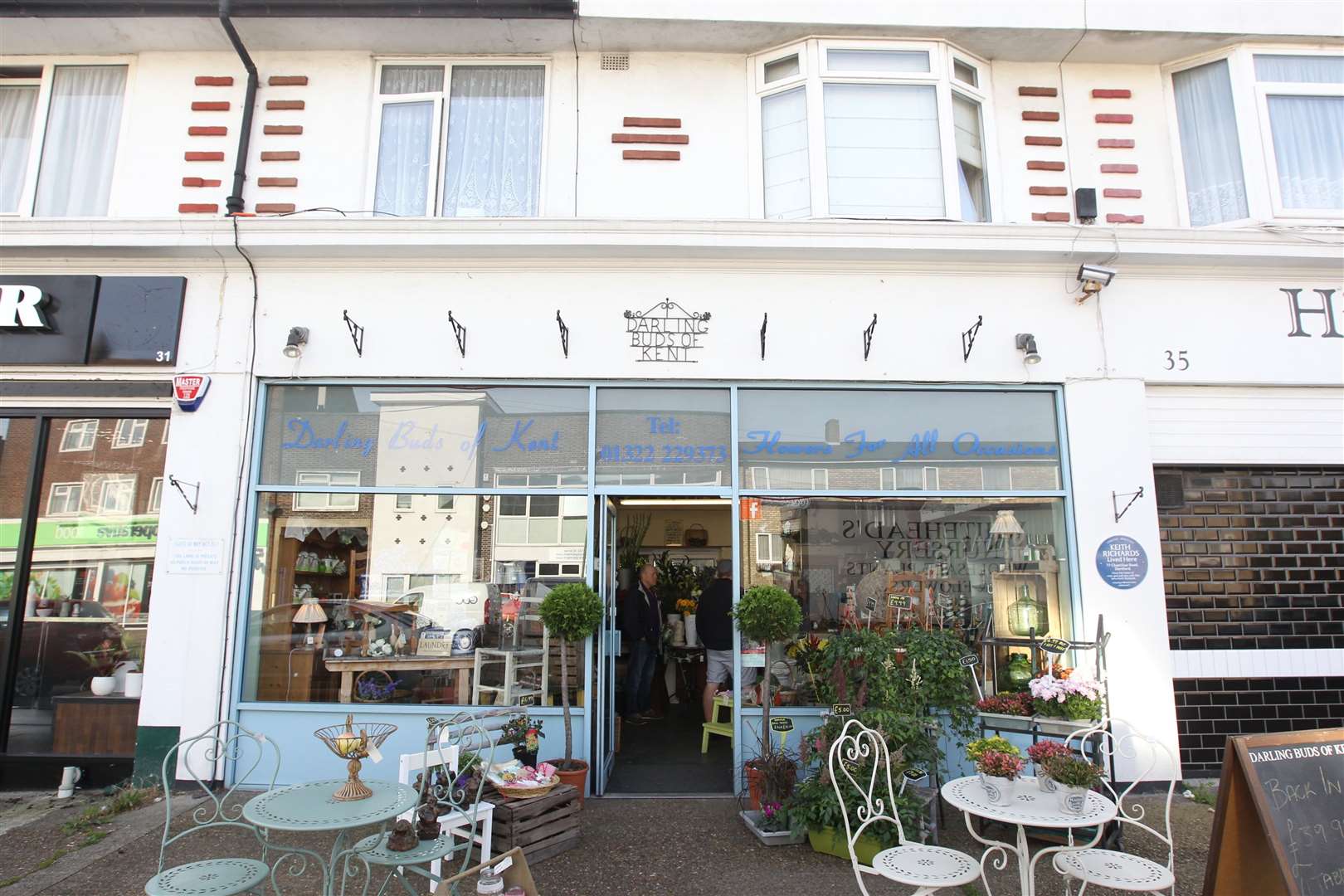 Keith Richards from The Rolling Stones used to live above The Darling Buds of Kent florist along Chastilian Road in Dartford Picture: John Westhrop