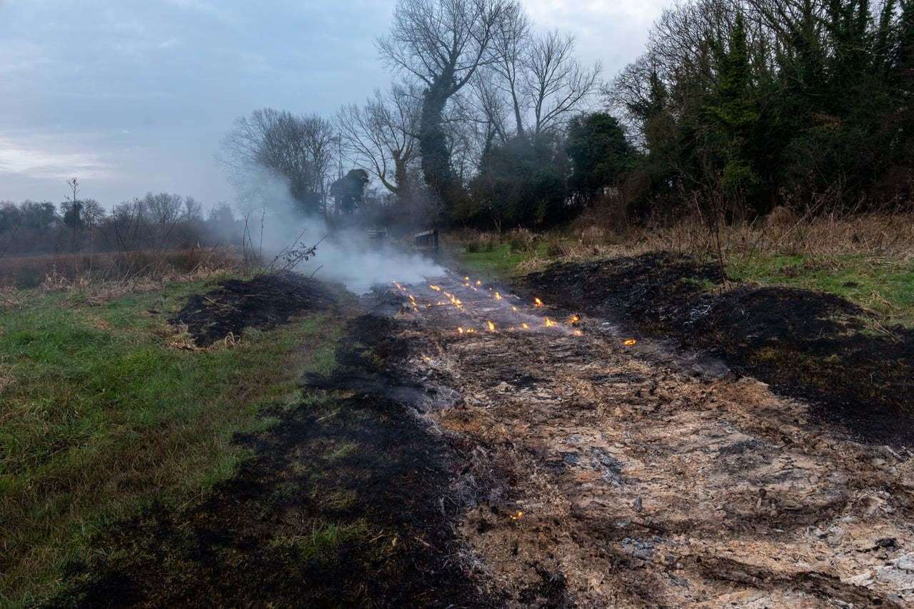 The latest arson attack at the Hambrook marshes