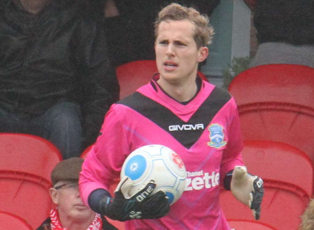 Margate keeper Jon Miles is on loan from Ebbsfleet Picture: Don Walker