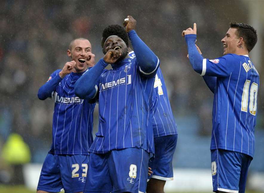 Gills celebrate a goal in an exciting 3-2 win over Port Vale last season Picture: Barry Goodwin