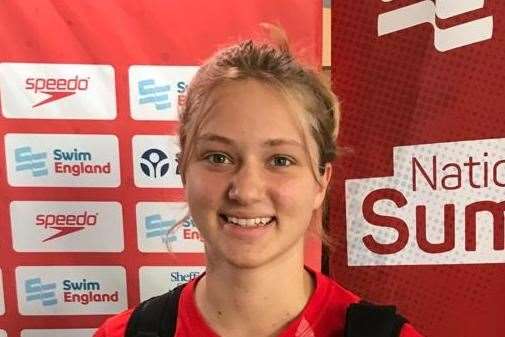 Teenage Canterbury swimmer Jessica Sugden at the Speedo National Summer Meet in Sheffield