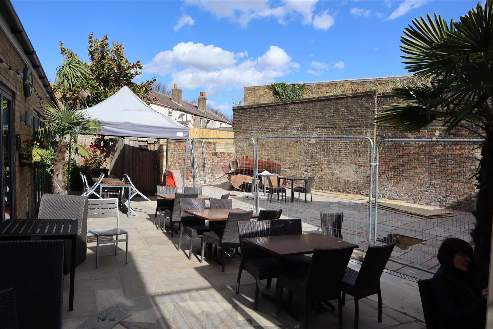 Work on the garden extension taking shape at the Belle and Lion pub in Sheerness High Street