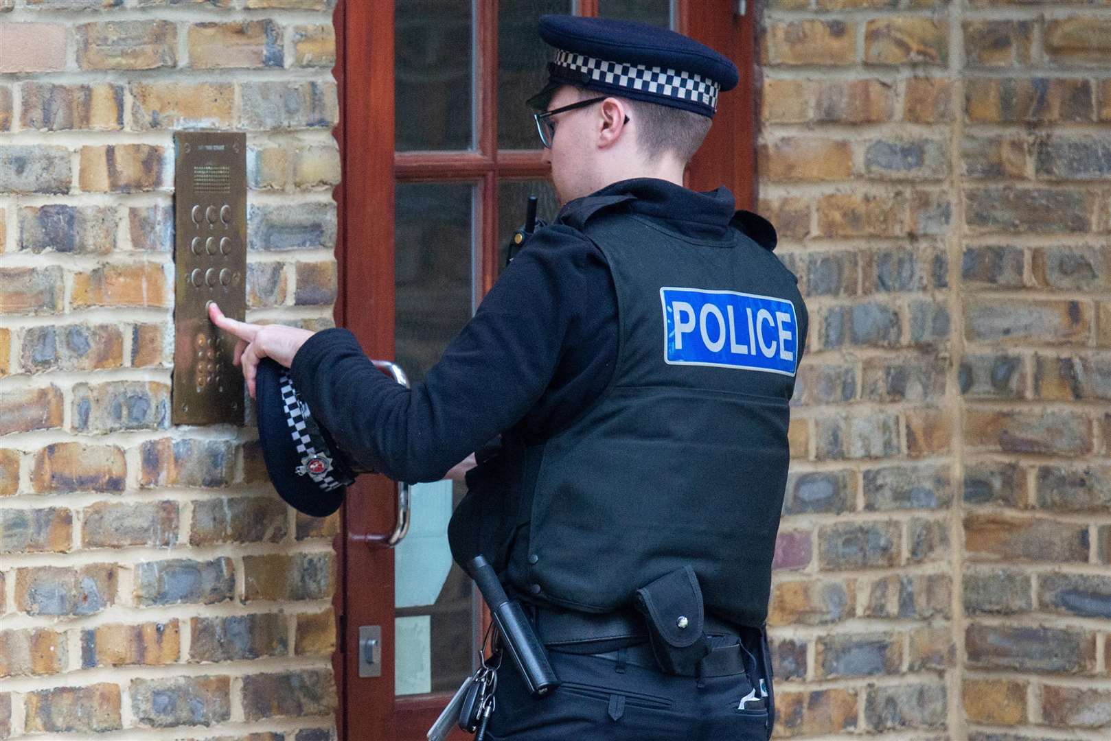 Police at the Kentish Court. Picture: SWNS