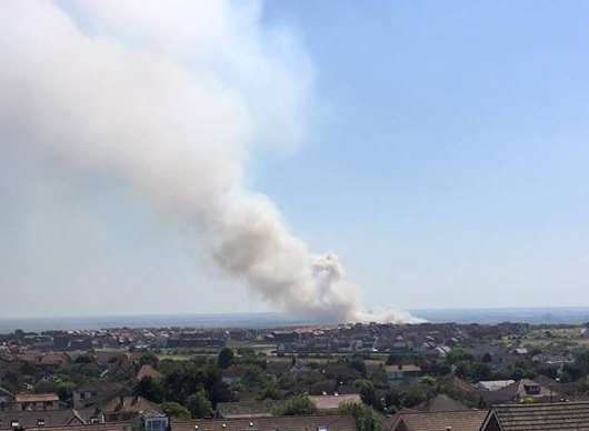 The fire at the Nature Reserve. Picture: Jasmine Newbury