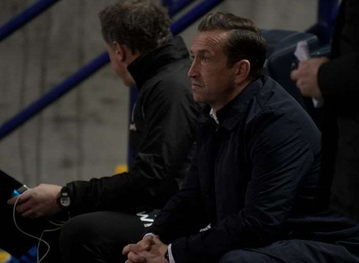 Gillingham boss Justin Edinburgh at the Macron Stadium, Bolton Picture: Barry Goodwin