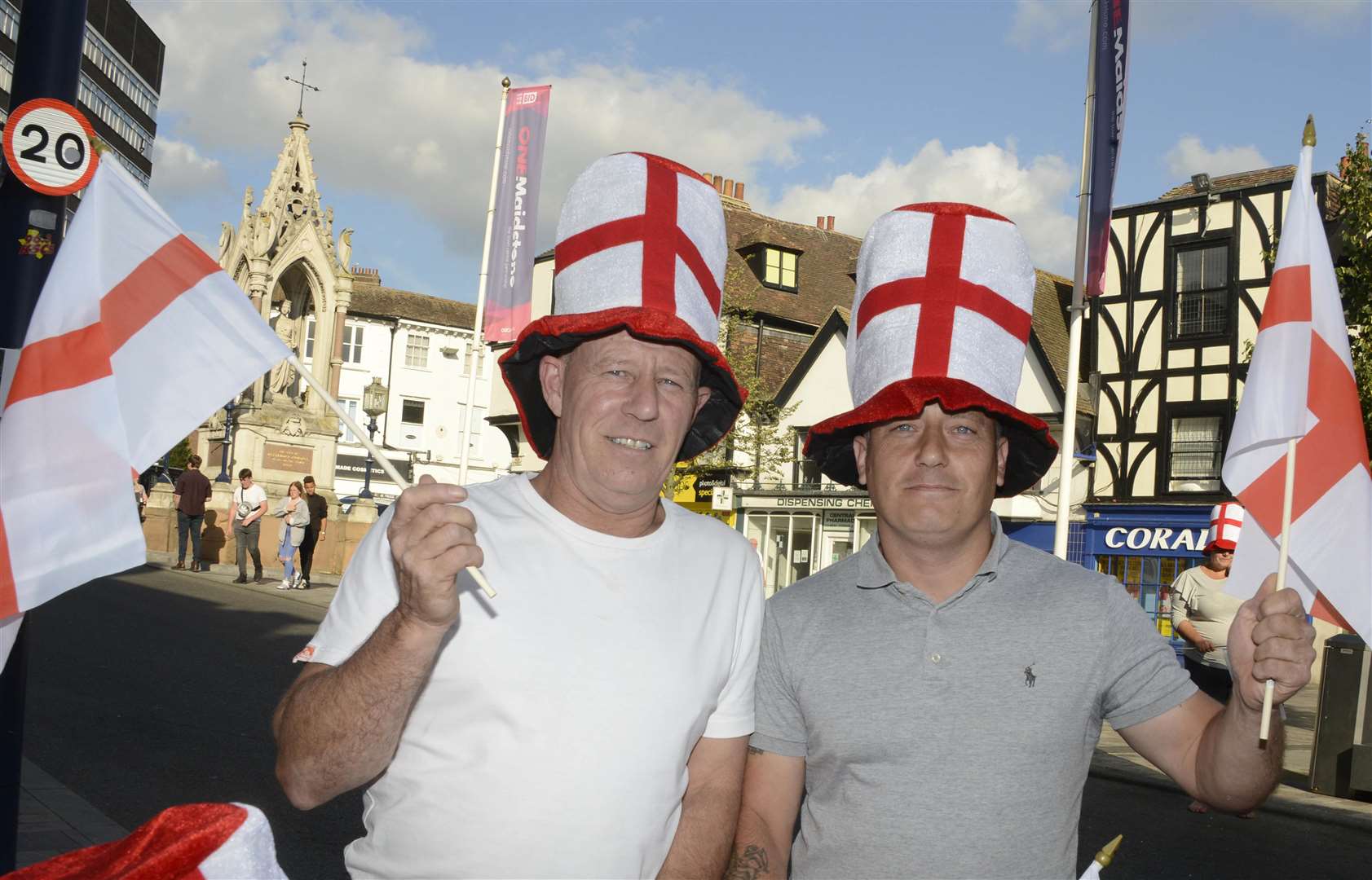 Graham and Simon Kerr have made a roaring trade in selling flags