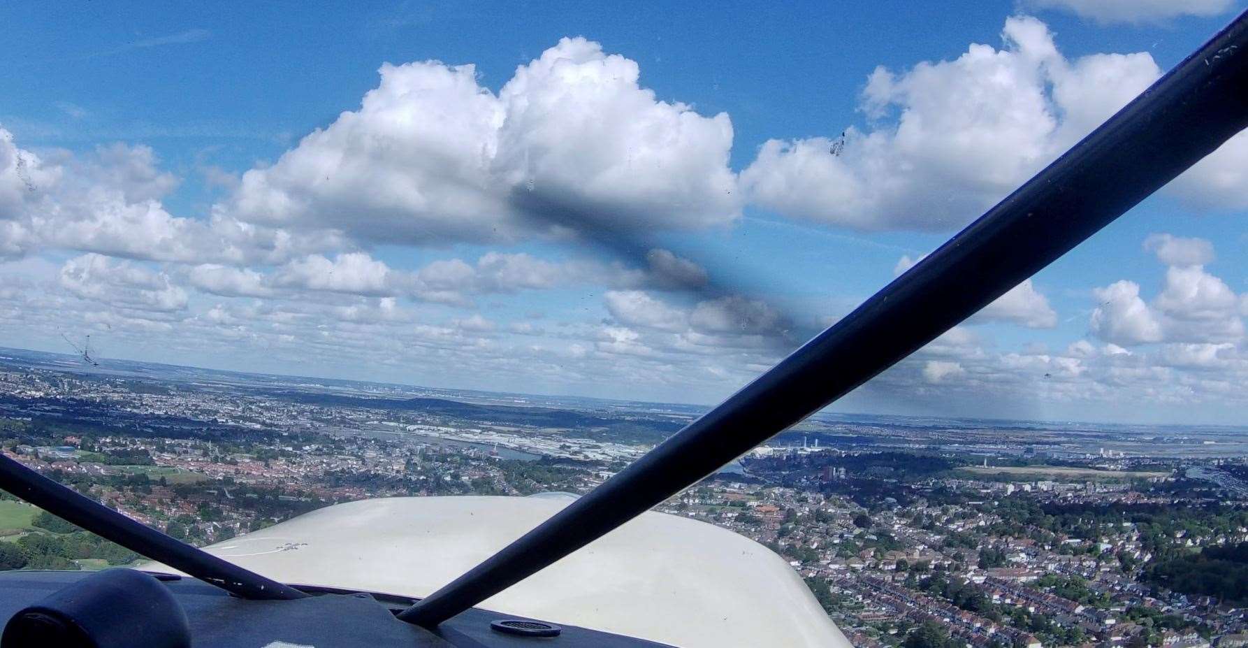 The view of Kent from the cockpit