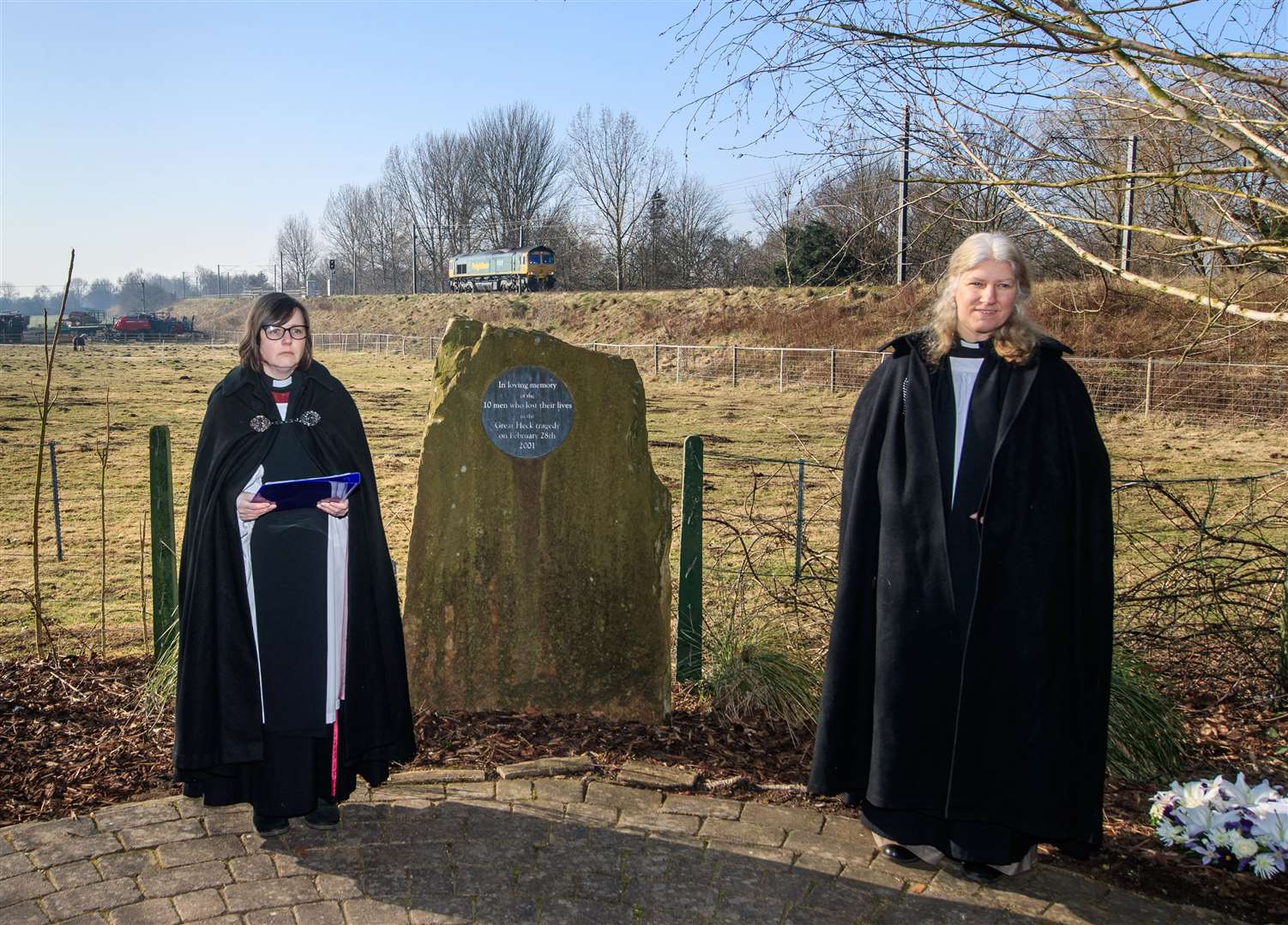 Service takes place at the Great Heck Rail Disaster Memorial Garden near Selby in North Yorkshire (Danny Lawson/PA)