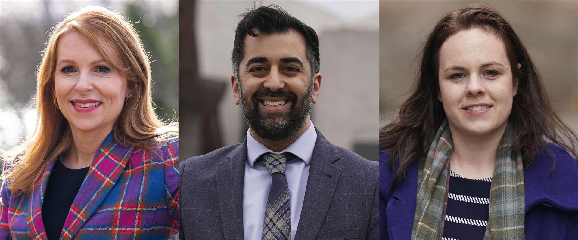 Ash Regan, left, Humza Yousaf and Kate Forbes are contesting the SNP leadership (Jane Barlow/Andrew Milligan/PA)