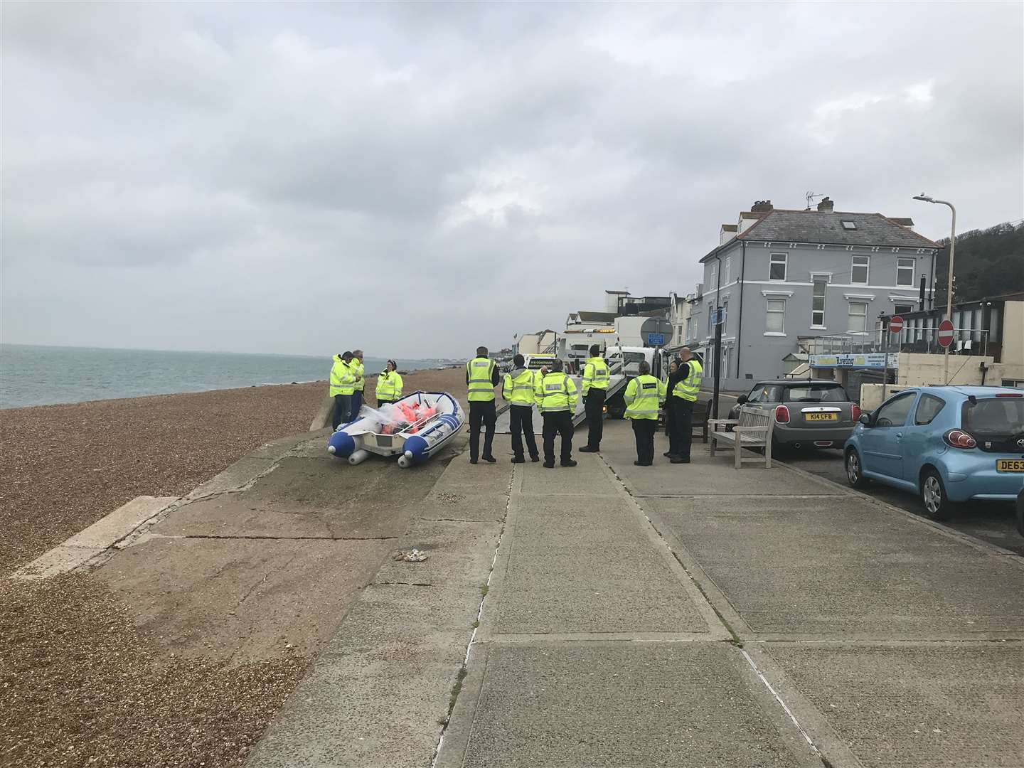 The dinghy was removed from the beach. Photo: James Woolford