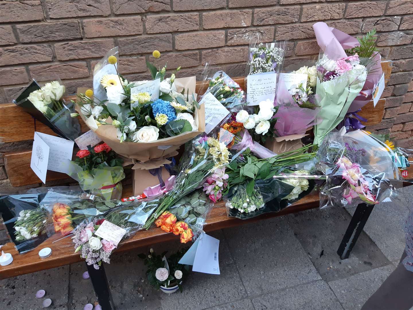 Floral tributes at the scene