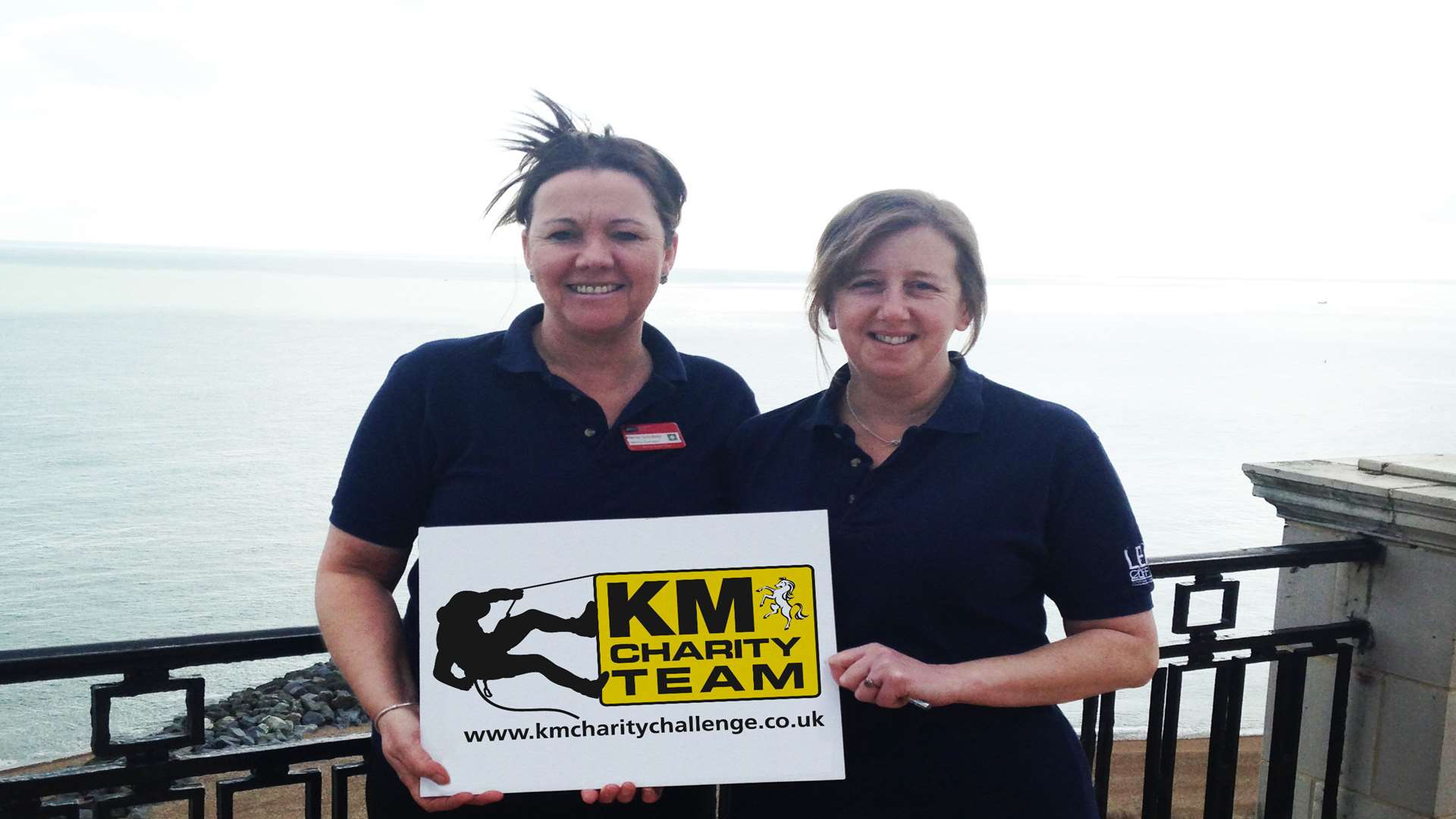 Mandy Schofield and Sam Ovenden of Leas Cliff Hall will be beating the drop at the KM summer abseil on June 14.