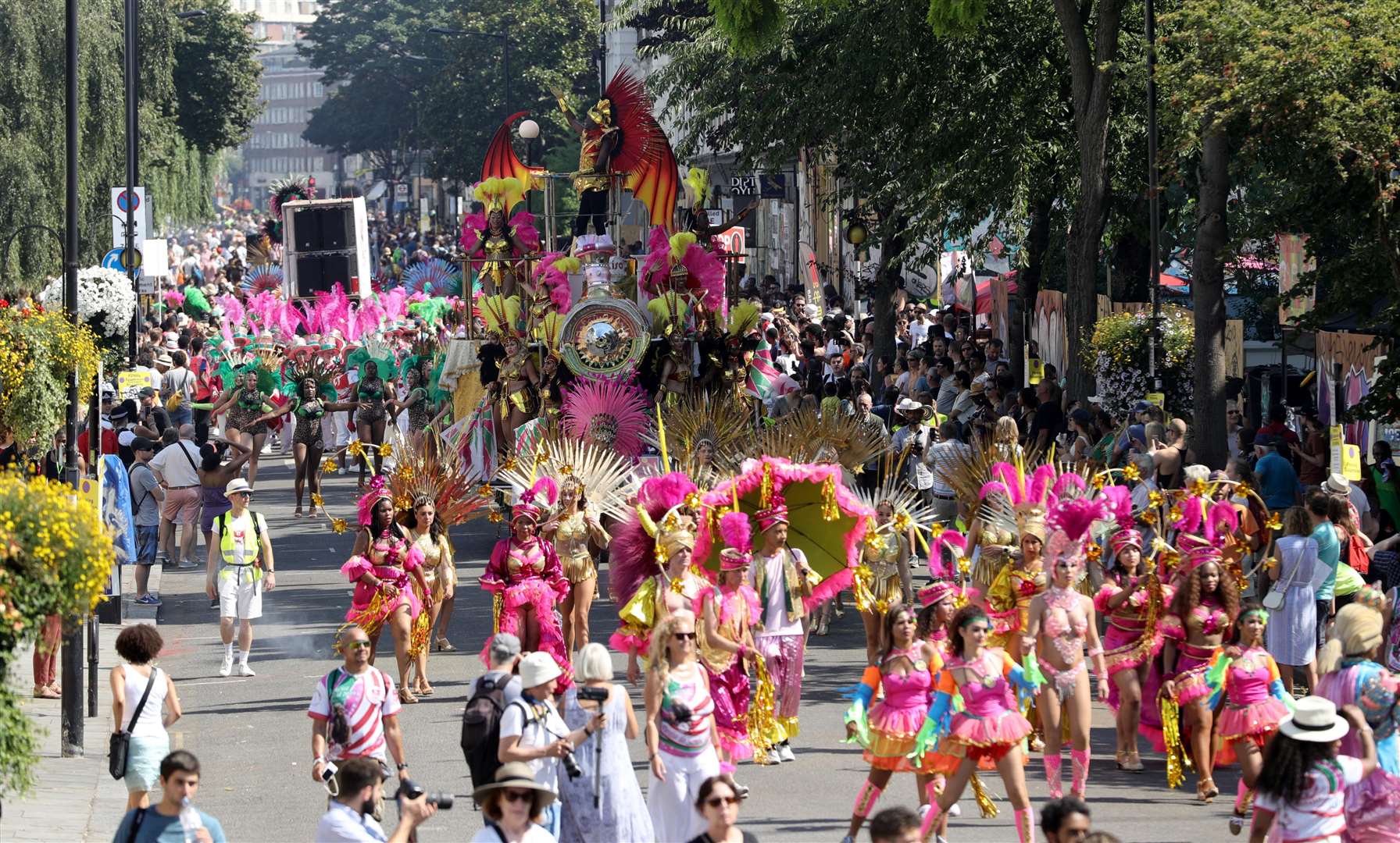 Dancers perform during the 2019 Notting Hill Carnival (Aaron Chown/PA)