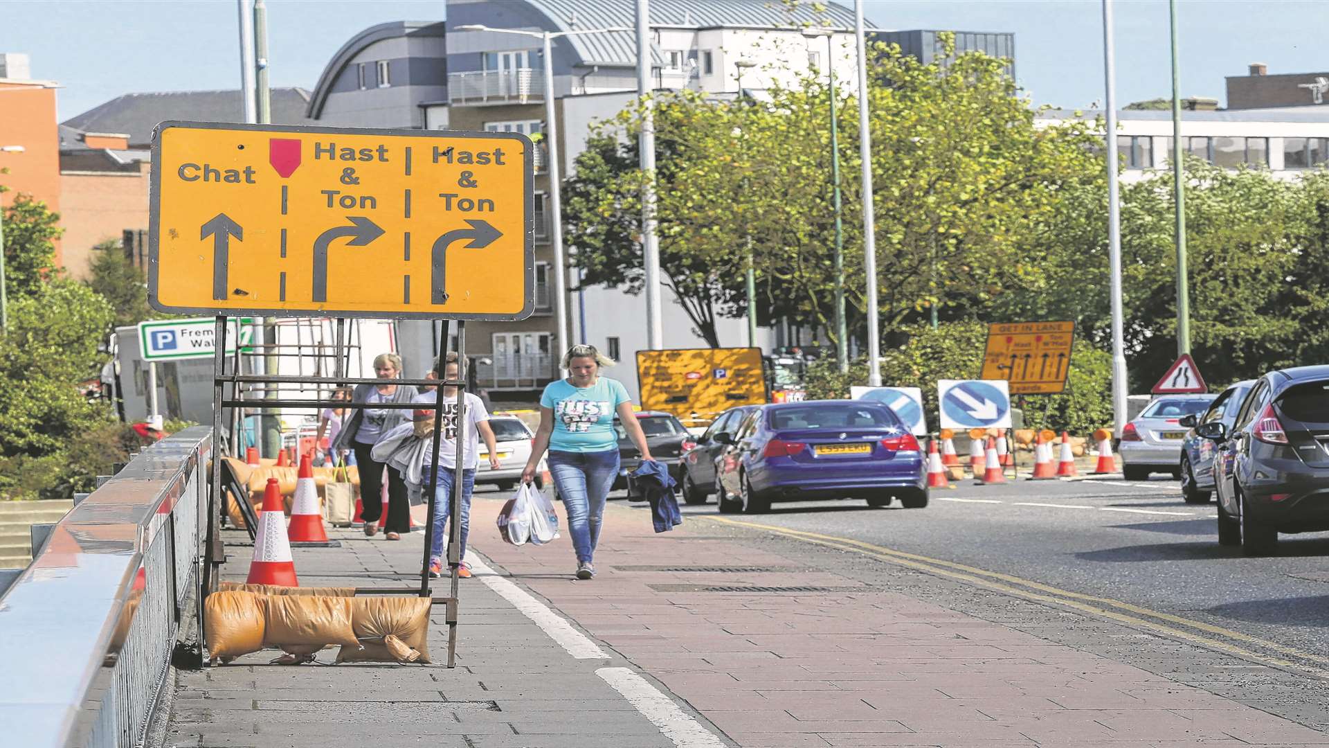 Work on Maidstone's gyratory system has been going on since June. Picture: John Westhrop