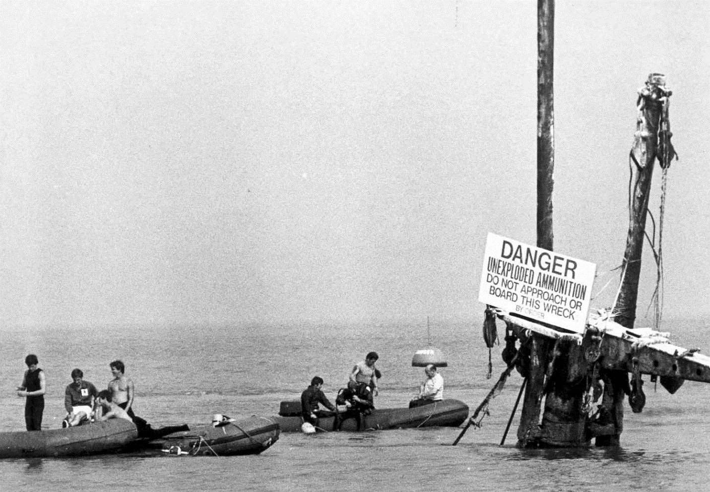 The Richard Montgomery wreck at Sheerness, August 1981